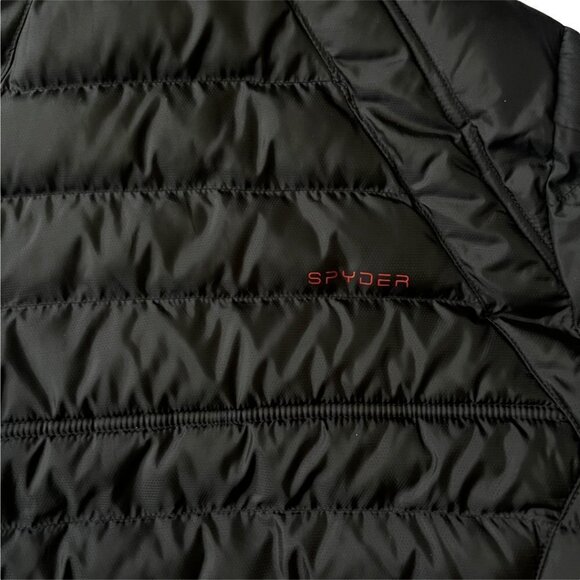 Spyder Size Medium Supreme Black & Red Zip Up Puffer Coat Women's - Picture 8 of 15